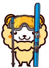 スキーの動物シリーズ