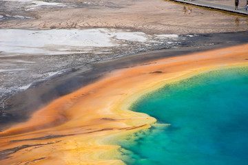 Grand Prismatic Spring detail, Yellowstone National Park, Wyoming