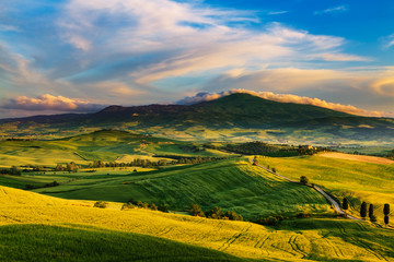 Obraz premium Beautiful and miraculous colors of green spring landscape of Tus