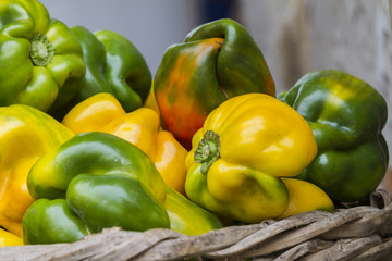 colorful pepperoni in autumn
