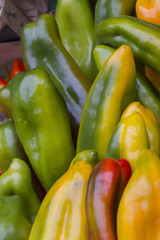 colorful pepperoni in autumn