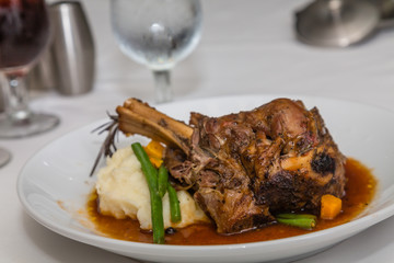 Veal Shank with Gravy and Potatoes
