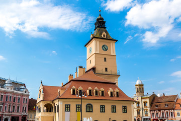 Fototapeta na wymiar City Hall in Brasov