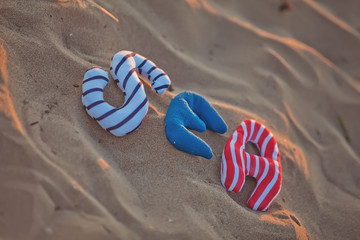 Sea decoration on the beach