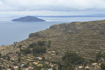 Fototapeta na wymiar Amantani, lago Titicaca, Perú