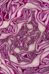 Obraz premium Close up view of a purple cabbage