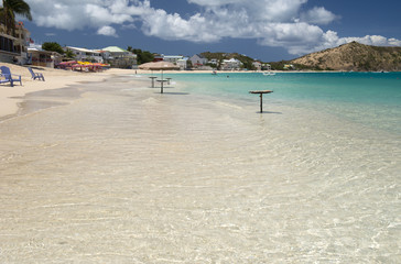 Saint Martin beach, Caribbean sea