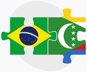 Brazil and Comoros Flags