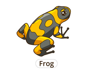 Frog cartoon vector illustration