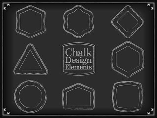 Vector illustration chalk design elements
