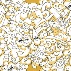 Seamless pattern background vector milk