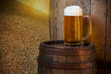 Still Life with a keg of beer 