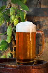Still Life with a keg of beer 