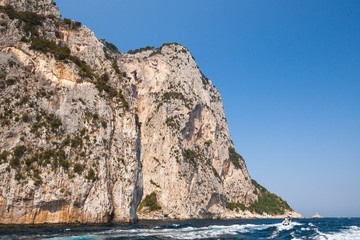 Coastal rocks of Capri island, Italy