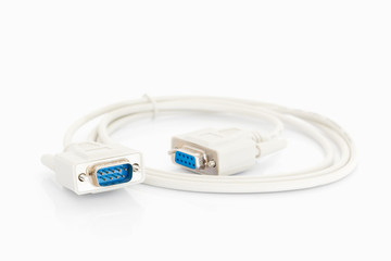 VGA cables connector with white cord