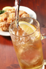 ハイボールと唐揚げ　Whisky Highball and Fried chicken