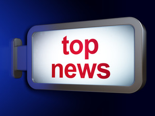 News concept: Top News on billboard background