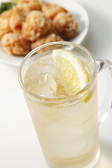 ハイボールと唐揚げ　Whisky Highball and Fried chicken