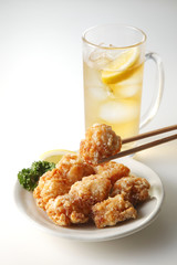 ハイボールと唐揚げ　Whisky Highball and Fried chicken