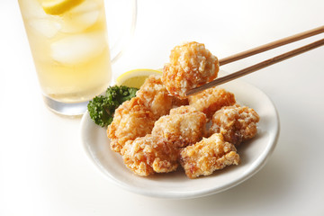 ハイボールと唐揚げ　Whisky Highball and Fried chicken