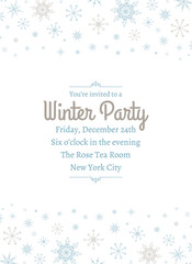 Snowflake Party Invitation Two