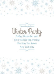 Snowflake Party Invitation Two