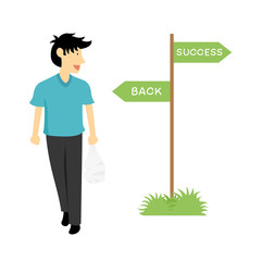 Business Success and failure Direction Vector