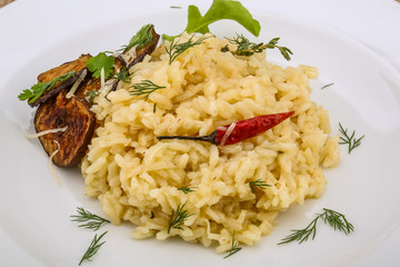 Risotto with eggplant