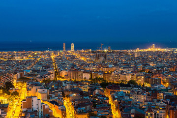 Obrazy na Plexi  Panoramiczny widok na Barcelonę