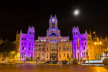 Fototapeta na wymiar Cibeles Palace in Madrid