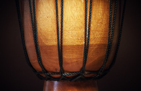 Old Wooden Djembe Percussion