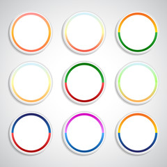 Vector - set of color stickers