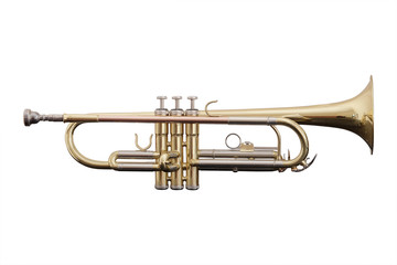 Naklejka na ściany i meble classical music wind instrument trumpet
