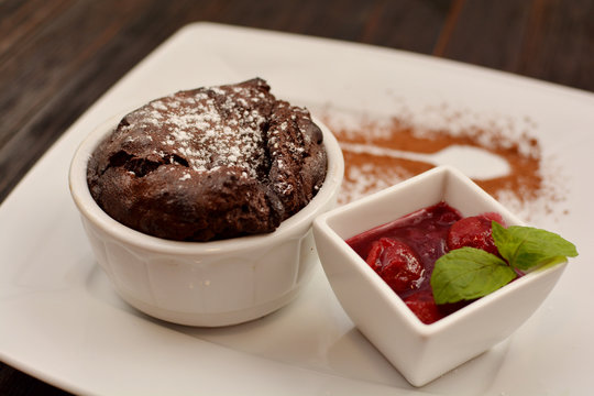 suflet czekoladowy z wiśniami