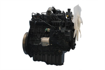 The image of an engine under the white background