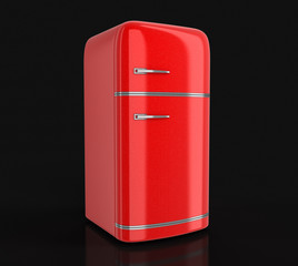 Retro refrigerator. Image with clipping path