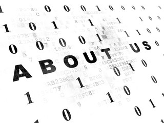 Business concept: About us on Digital background