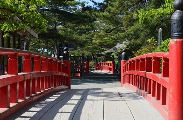 Obraz premium 五大堂の透かし橋