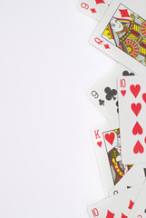 Playing cards - isolated on the white background