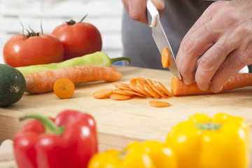 Preparing fresh organic food