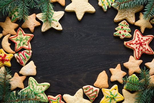 Christmas cookies with space for copy