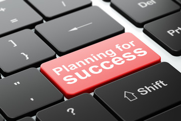 Fototapeta premium Business concept: Planning for Success on computer keyboard