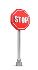Stop sign (clipping path included)