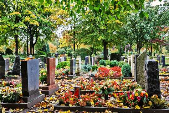 Graveyard in Autumn, Germany