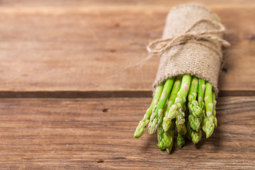 bunch of fresh asparagus stems