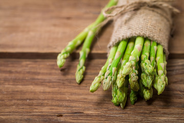 bunch of fresh asparagus stems