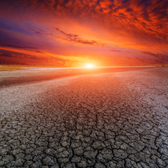 sunset over dead earth