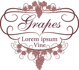 Background for your text with vines in vintage style.