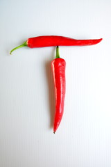 Chilli in form of alphabet