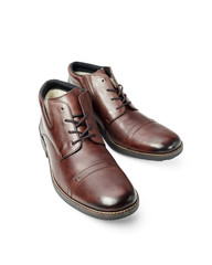 Brown leather shoes